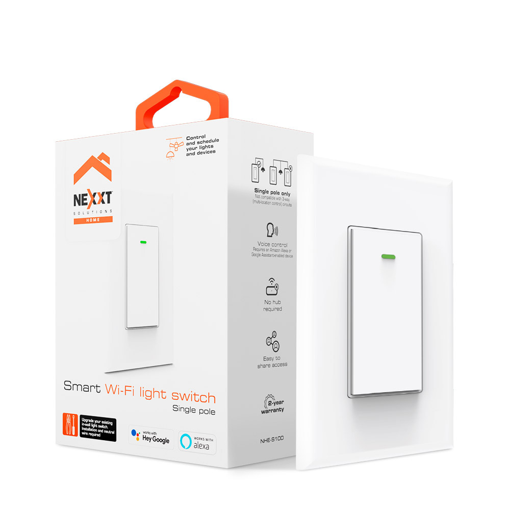 Interruptor Inteligente Monopolar con Conexi&oacute; Nexxt Solutions Home NHE-S100